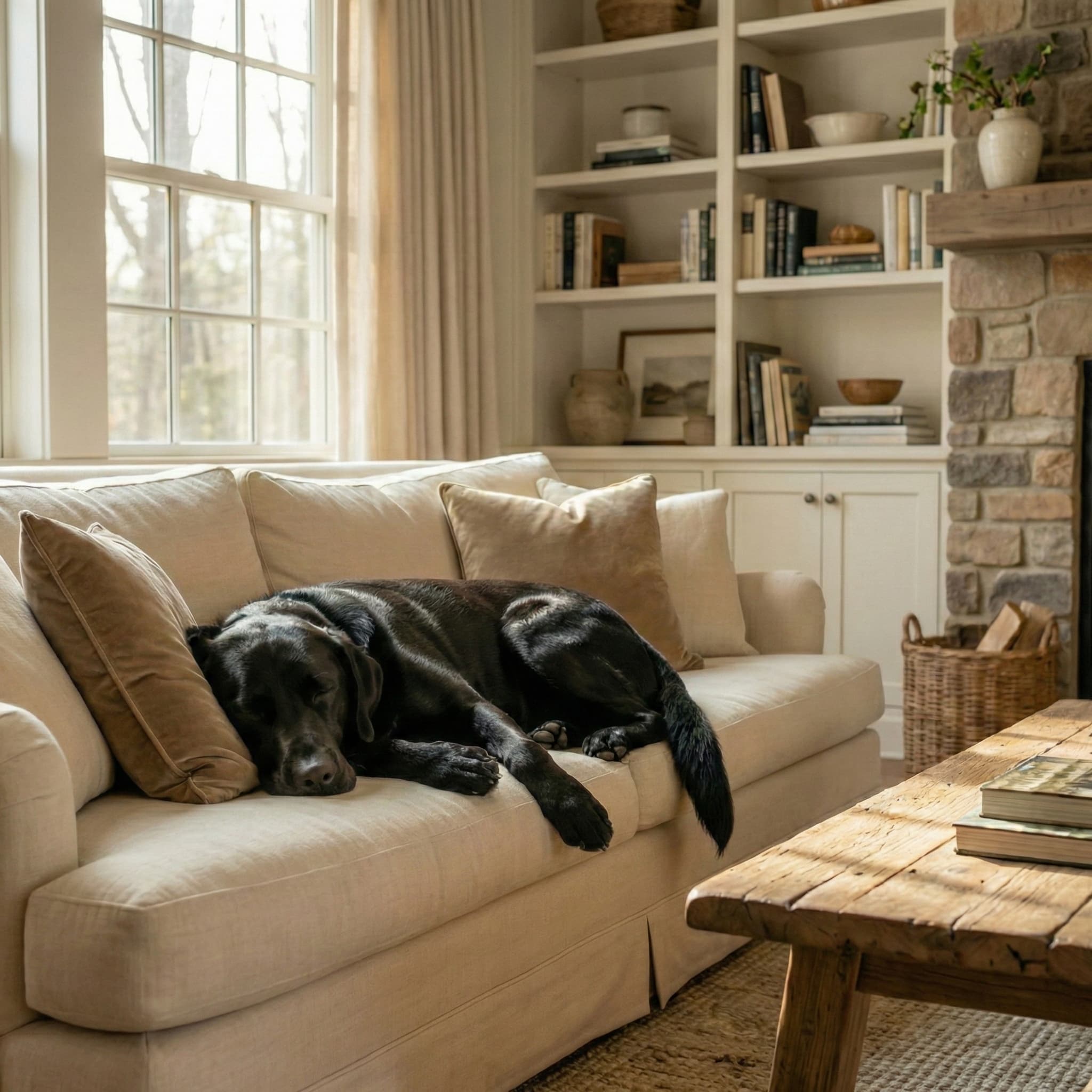 Momento feliz con mascota